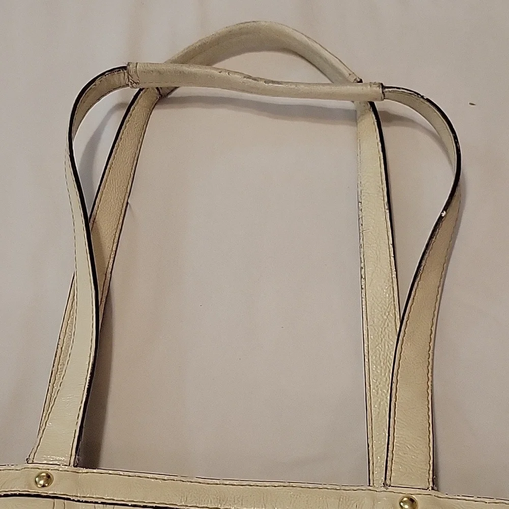 Coach Cream leather diaper bag